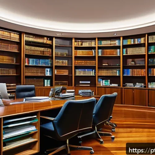 Home 17 AI 기반 창작물 저작권의 법적 해석 - A modern Brazilian legal office interior with diverse professionals discussing intellectual property...